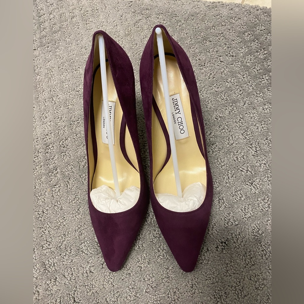 Jimmy Choo Romy 100 Grape BNIB Sz 39.5